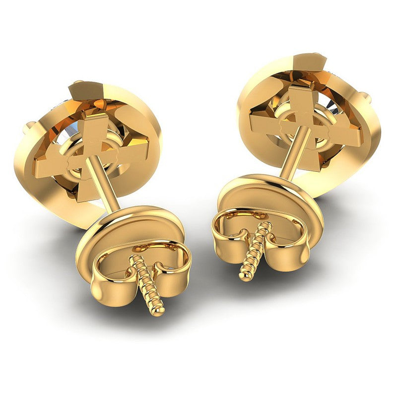 Round Diamonds 0.25CT Stud Earrings in 14KT Rose Gold