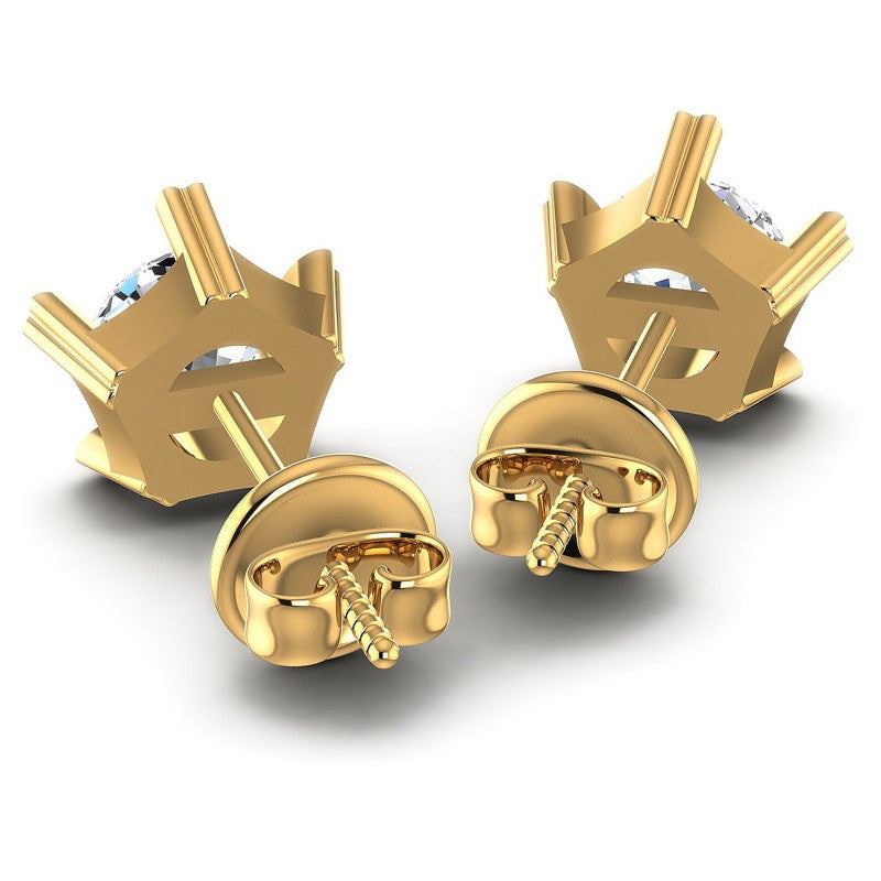Round Diamonds 0.25CT Stud Earrings in 14KT Rose Gold
