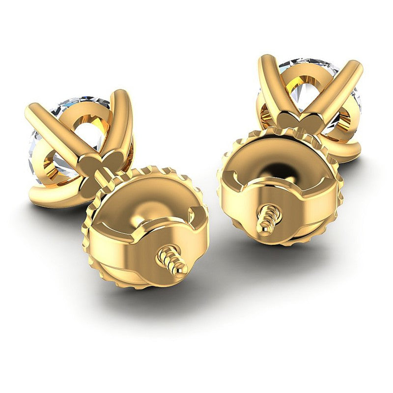 Round Diamonds 0.25CT Stud Earrings in 14KT Rose Gold