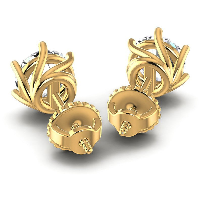 Round Diamonds 0.25CT Stud Earrings in 14KT Rose Gold