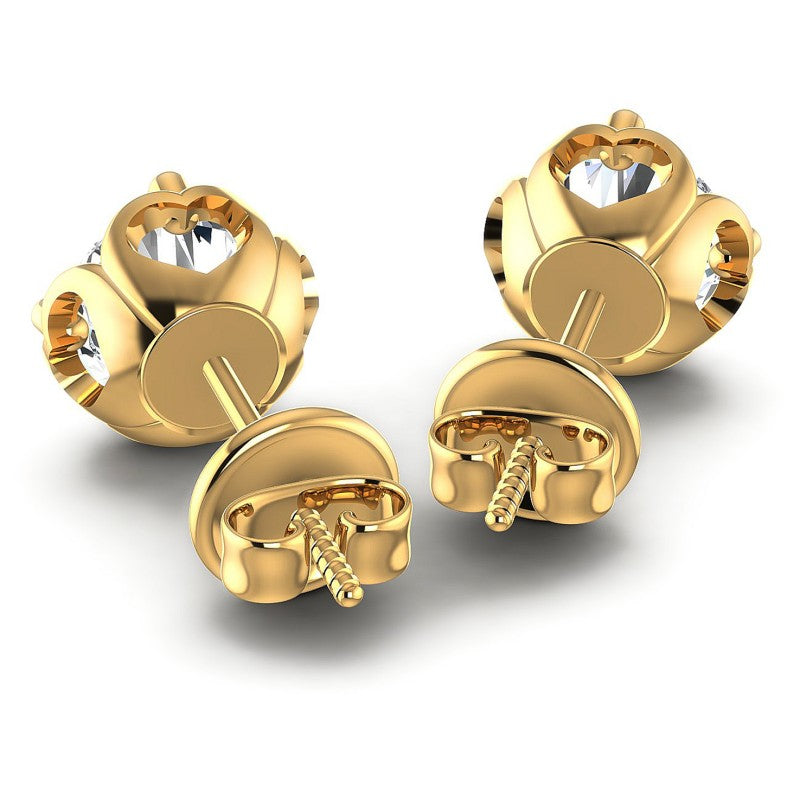 Round Diamonds 0.25CT Stud Earrings in 14KT Rose Gold
