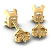 Radiant Cut Diamonds Stud Earrings in 14KT Rose Gold