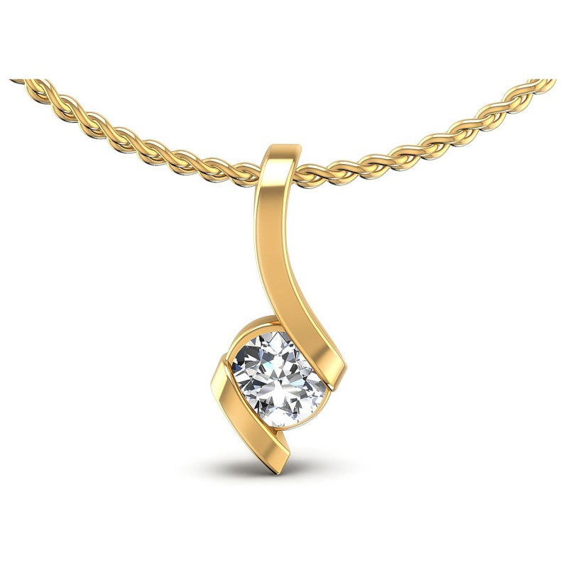 Round Diamonds 0.35CT Solitaire Pendant in 14KT White Gold