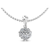 Round and Heart Diamonds 0.65CT Halo Pendant in 14KT White Gold