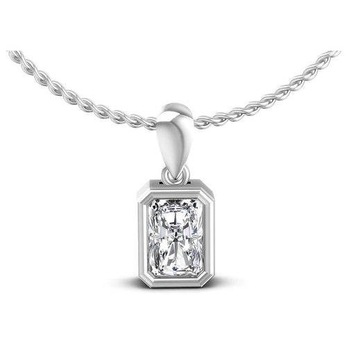 Radiant Diamonds 0.35CT Solitaire Pendant in 14KT White Gold