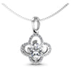 Round and Oval Diamonds 1.00CT Fashion Pendant in 14KT White Gold