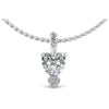 Round and Heart Diamonds 0.95CT Heart Pendant in 14KT White Gold