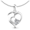 Heart Diamonds 0.55CT Heart Pendant in 14KT White Gold