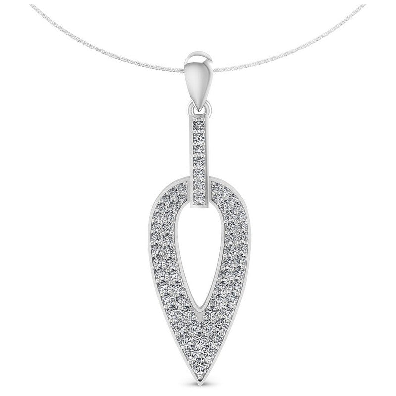 Round Diamonds 0.75CT Fashion Pendant in 14KT White Gold