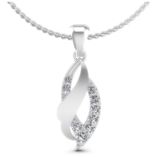 Round Diamonds 0.45CT Fashion Pendant in 14KT White Gold