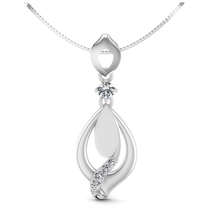 Round Diamonds 0.40CT Fashion Pendant in 14KT White Gold