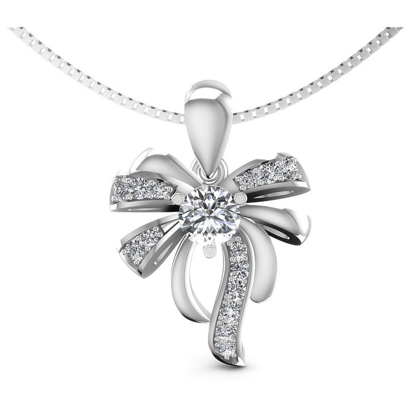 Round Diamonds 0.40CT Fashion Pendant in 14KT White Gold