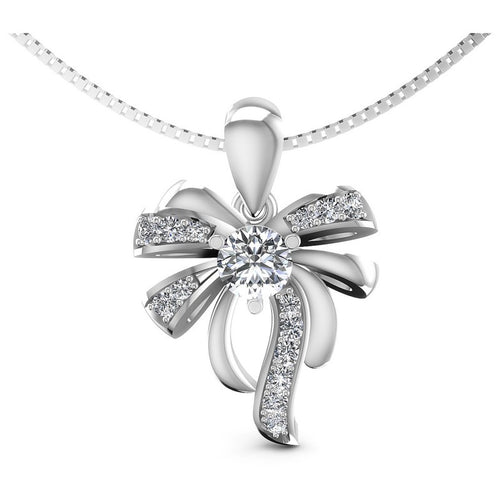 Round Diamonds 0.40CT Fashion Pendant in 14KT White Gold