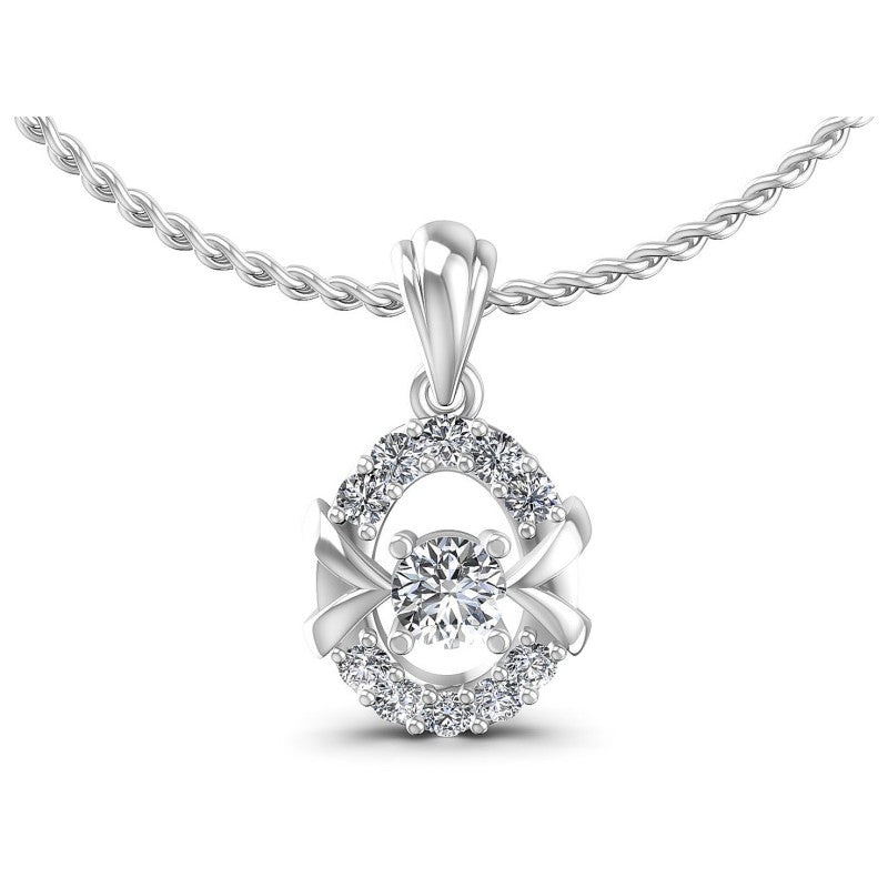 Round Diamonds 0.40CT Fashion Pendant in 14KT White Gold