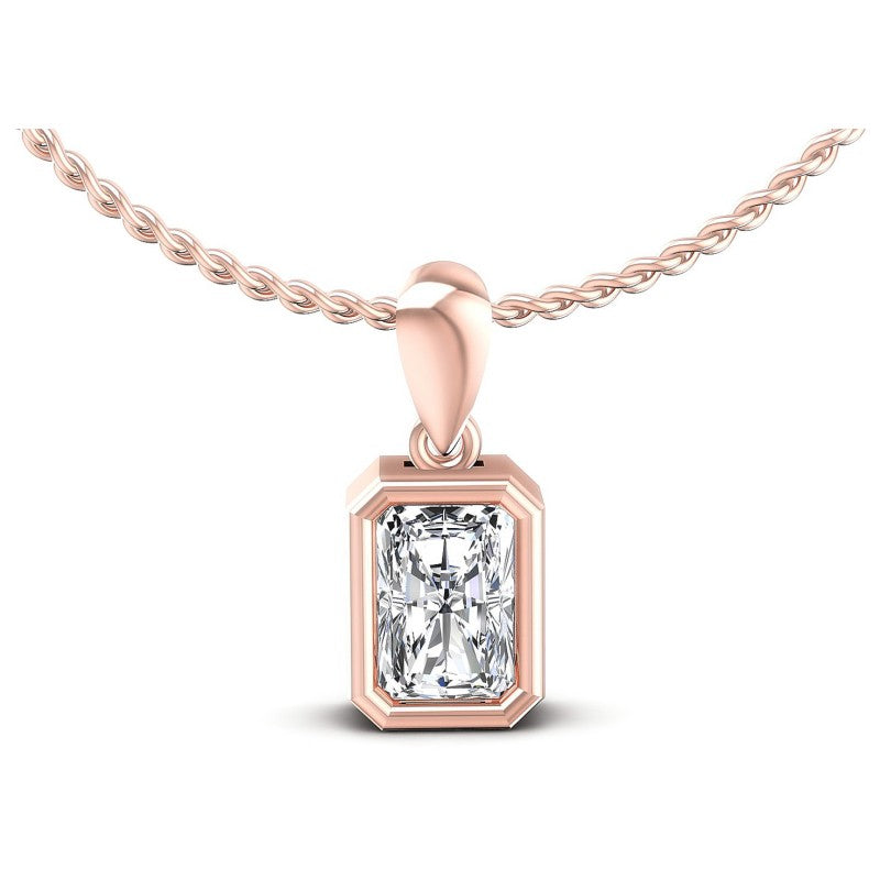 Radiant Diamonds 0.35CT Solitaire Pendant in 18KT White Gold