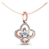Round and Oval Diamonds 1.00CT Fashion Pendant in 18KT White Gold