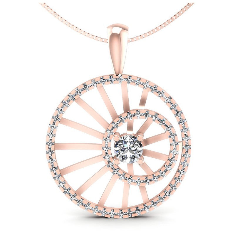 Round Diamonds 1.45CT Fashion Pendant in 18KT White Gold