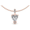Round and Heart Diamonds 0.95CT Heart Pendant in 18KT White Gold