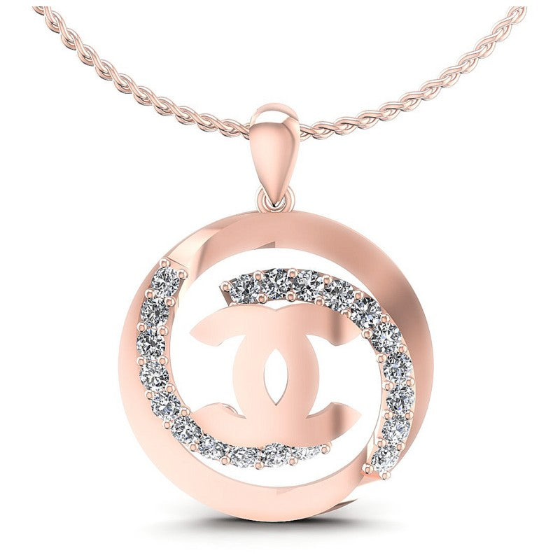 Round Diamonds 0.55CT Fashion Pendant in 18KT White Gold