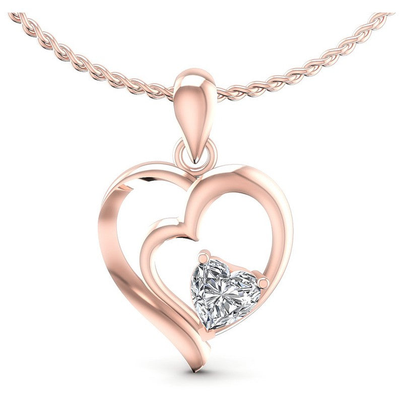 Heart Diamonds 0.55CT Heart Pendant in 18KT White Gold