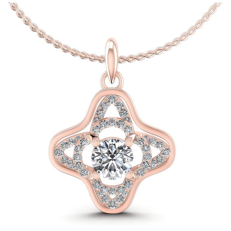 Round Diamonds 1.20CT Fashion Pendant in 18KT White Gold