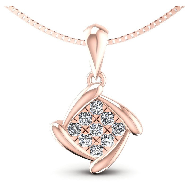 Round Diamonds 0.20CT Fashion Pendant in 18KT White Gold