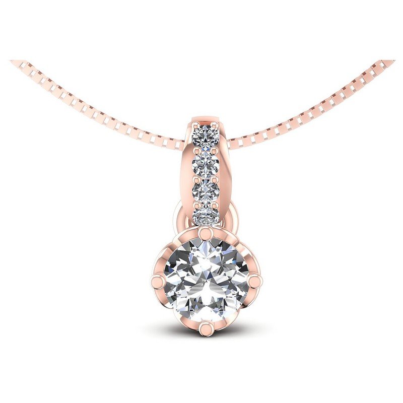 Round Diamonds 0.70CT Fashion Pendant in 18KT White Gold