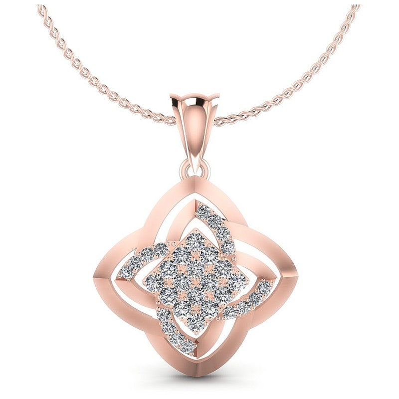 Round Diamonds 0.95CT Fashion Pendant in 18KT White Gold