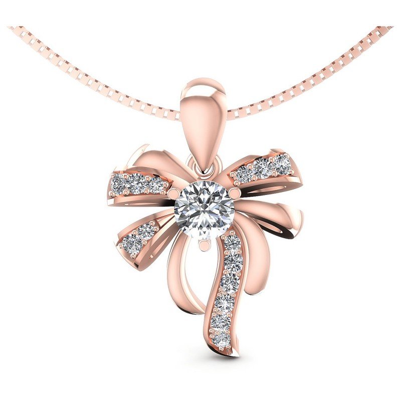 Round Diamonds 0.40CT Fashion Pendant in 18KT White Gold