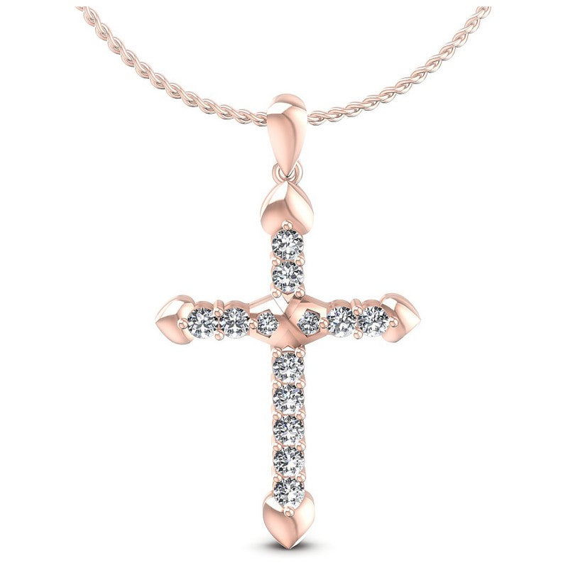 Round Diamonds 0.65CT Religious Pendant in 18KT White Gold