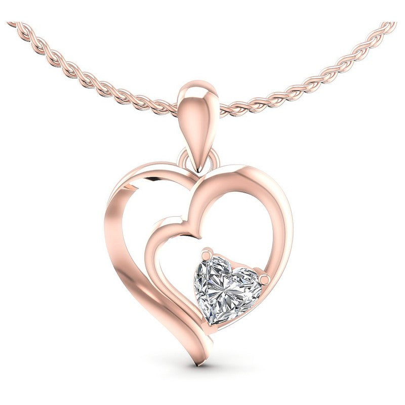 Heart Diamonds 0.55CT Heart Pendant in 18KT White Gold
