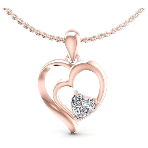 Heart Diamonds 0.55CT Heart Pendant in 18KT White Gold