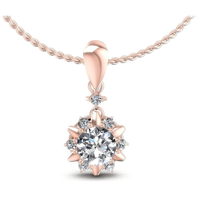 Round Diamonds 1.00CT Fashion Pendant in 18KT White Gold
