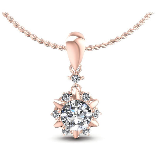 Round Diamonds 1.00CT Fashion Pendant in 18KT White Gold