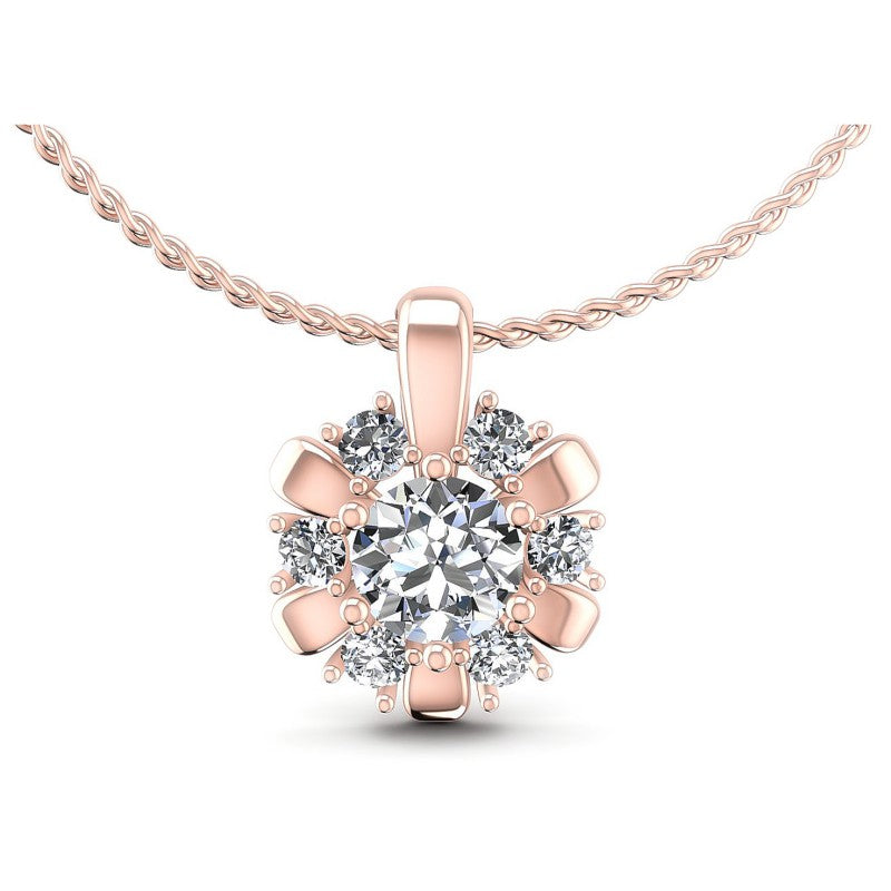 Round Diamonds 1.15CT Fashion Pendant in 18KT White Gold