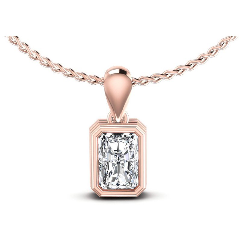 Radiant Diamonds 0.35CT Solitaire Pendant in 18KT White Gold