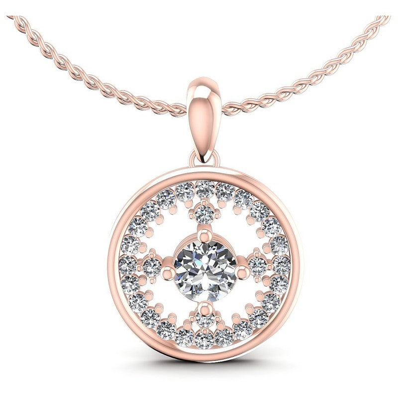 Round Diamonds 0.90CT Fashion Pendant in 18KT White Gold