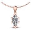 Marquise Diamonds 0.35CT Solitaire Pendant in 18KT White Gold
