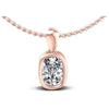 Cushion Diamonds 0.35CT Solitaire Pendant in 18KT White Gold