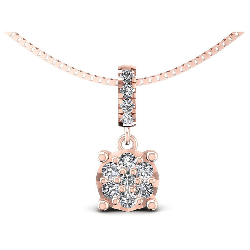 Round Diamonds 0.20CT Fashion Pendant in 18KT White Gold