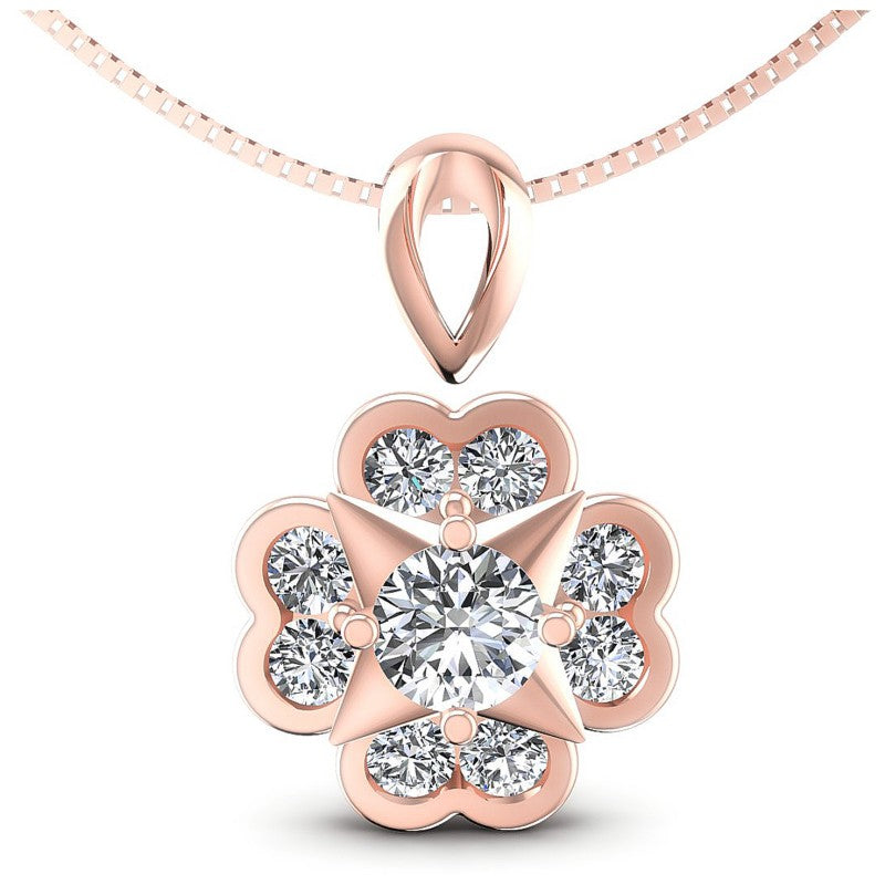 Round Diamonds 1.05CT Fashion Pendant in 18KT White Gold