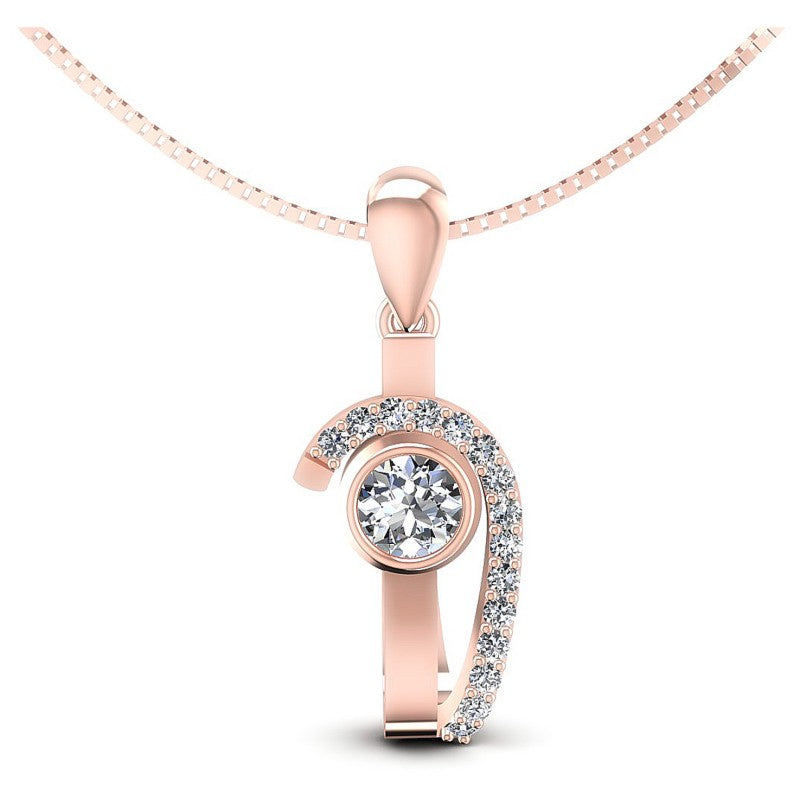 Round Diamonds 0.40CT Fashion Pendant in 18KT White Gold