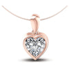 Heart Diamonds 0.35CT Solitaire Pendant in 18KT White Gold