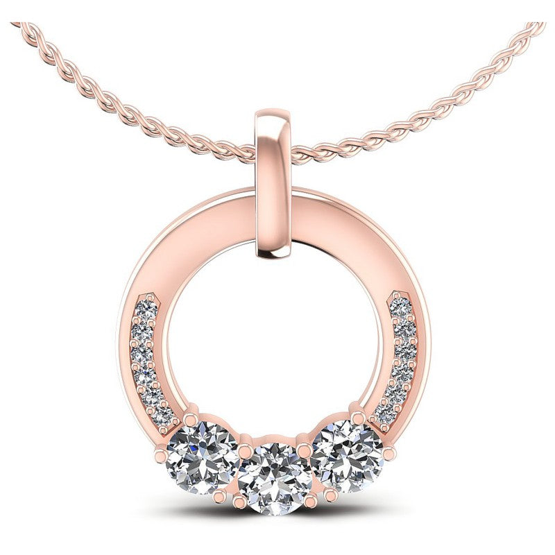 Round Diamonds 1.00CT Fashion Pendant in 18KT White Gold