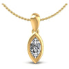 Marquise Diamonds 0.35CT Solitaire Pendant in 14KT White Gold
