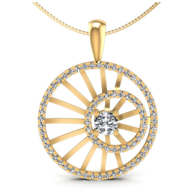 Round Diamonds 1.45CT Fashion Pendant in 14KT White Gold