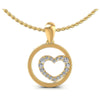 Round Diamonds 0.20CT Heart Pendant in 14KT White Gold