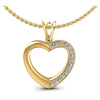 Round Diamonds 0.25CT Heart Pendant in 14KT White Gold