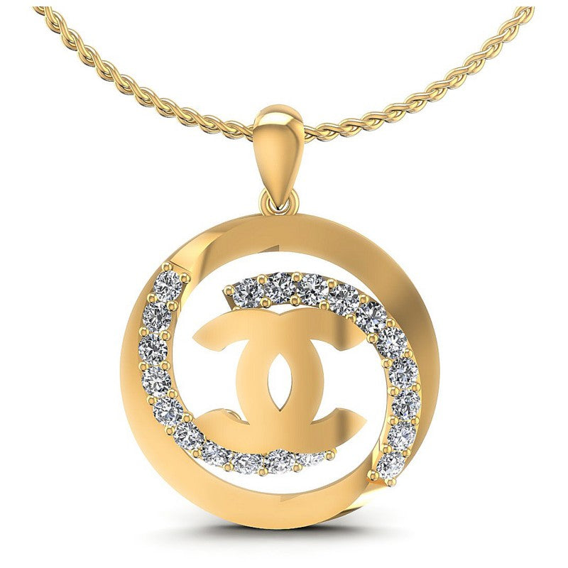 Round Diamonds 0.55CT Fashion Pendant in 14KT White Gold