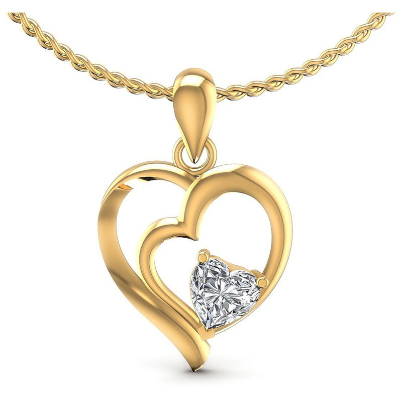Heart Diamonds 0.55CT Heart Pendant in 14KT White Gold